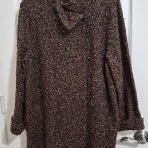 Marsh Landing Textured Brown Cowl Neck Sweater
